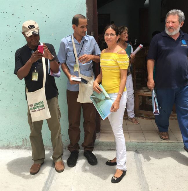 Durante la Jornada Literaria Manuel Navarro Luna