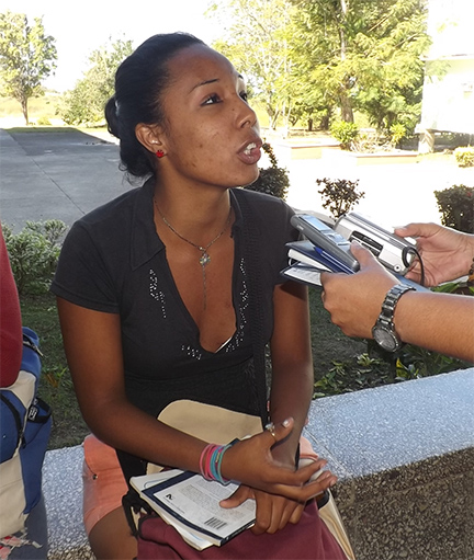 Susana Fontén León, estudiante de segundo año de la carrera Educación Artística // Foto Marlene Herrera