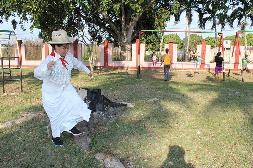 Y María Silvia también asistió al cumpleaños de la OPJM y del Campamento de Pioneros // Foto Marlene Herrera