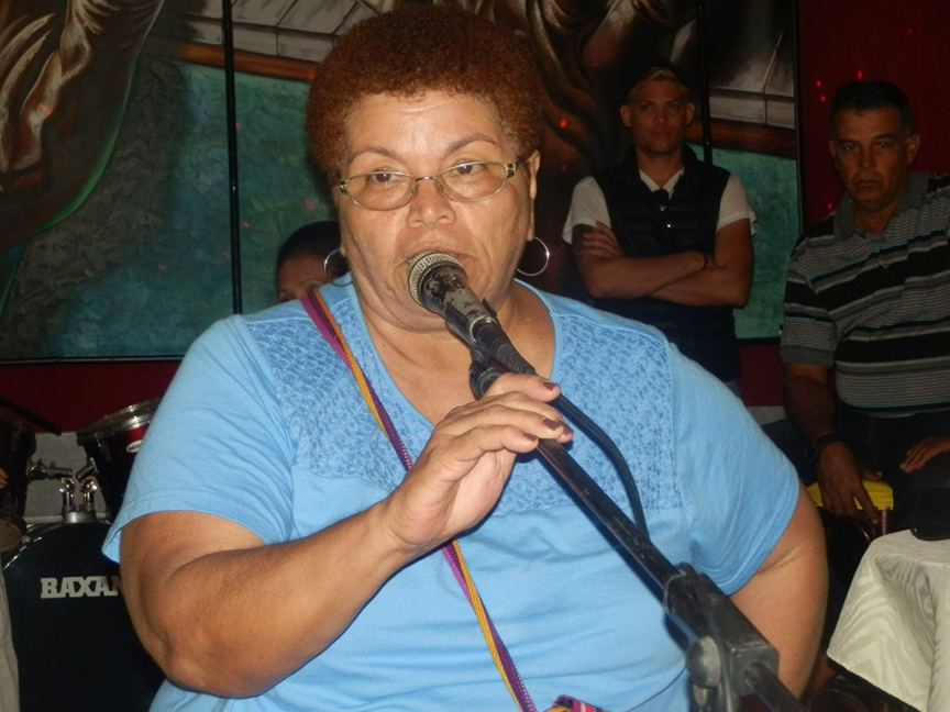 Milagros Rivera, presidenta del Comité de Solidaridad Puerto Rico – Cuba // Foto Lilian Salvat
