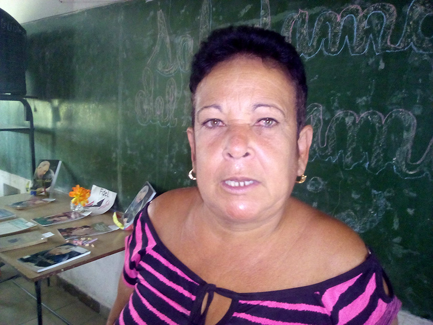 Marta Verdecia Ramírez maestra del preescolar de la escuela primaria Martha Abreu // Foto Eliexer Peláez