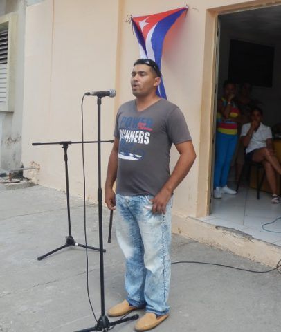 Nelson Aguilar, miembro del Buró político de la Unión de Jóvenes Comunista (UJC) // Foto Lilian Salvat