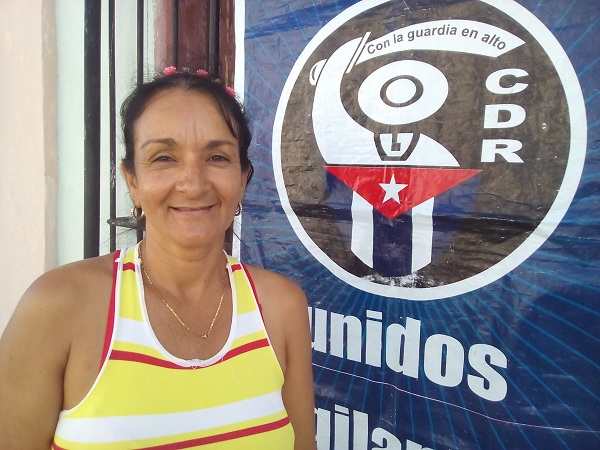 Osdania Montero García, secretaria de organización y apoyo a las tareas de la economía en la dirección municipal de los CDR en Manzanillo // Foto Eliexer Peláez