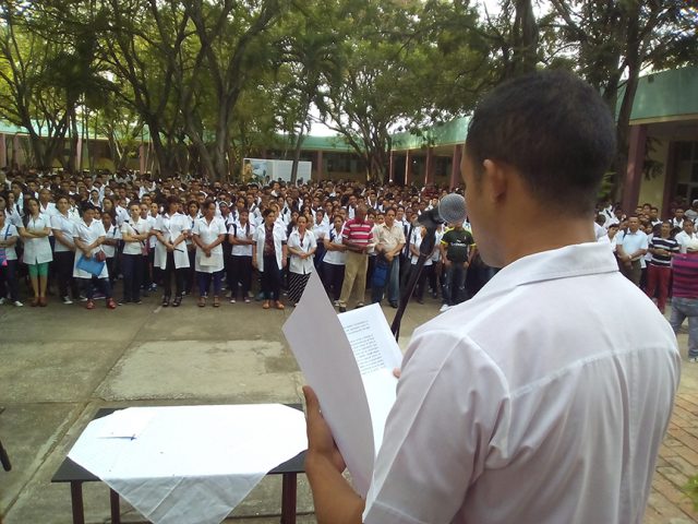 Ingresan estudiantes de las ciencias médicas de Granma a la FEU // Foto Eliexer Peláez