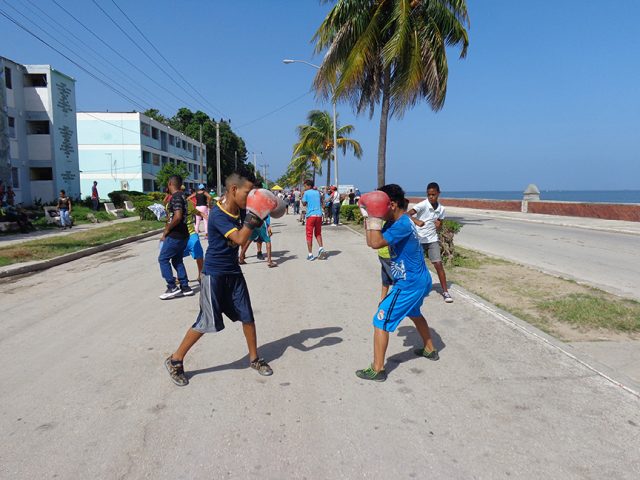 Prácticas de boxeo // Foto Marlene Herrera