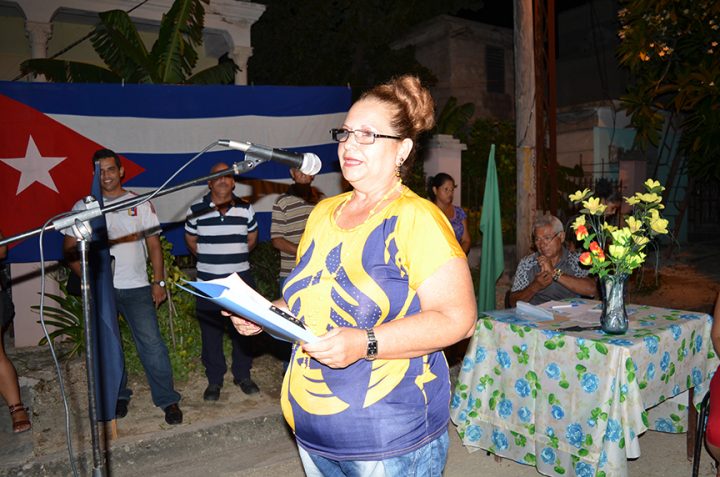 Irina Dionisia Reyes Arias, presidenta de la Comisión Electoral en la demarcación // Foto Marlene Herrera