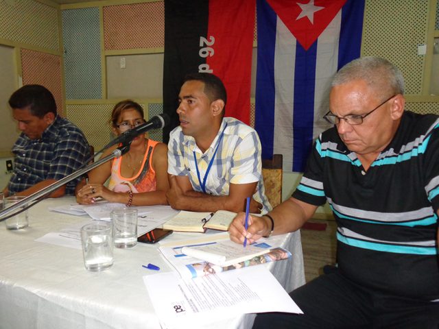 Carlos Manuel Gallardo expuso el Plan de acciones para la nueva etapa de trabajo // Foto Marlene Herrera