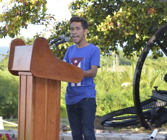 Luis Antonio Guerra Vega, miembro del comité de la Unión de Jóvenes Comunistas (UJC) de la Escuela Pedagógica Blas Roca Calderío / Foto Marlene Herrera