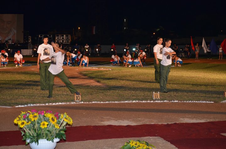 Homenaje a Fidel en la gala por el aniversario 56 del INDER // Foto Marlene Herrera