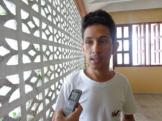 Luis Antonio Guerra Vega, secretario ideológico de la Unión de Jóvenes Comunistas (UJC) de la sede Blas Roca Calderío en la Universidad de Granma // Foto Marlene Herrera