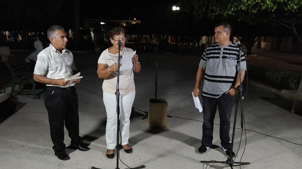 Zoila Sánchez, Ángel Larramendi y Orlando López // Foto Eliexer Peláez