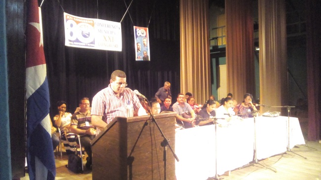 Calixto Santiesteban Ávila, primer secretario del Partido Comunistas de Cuba (PCC) en el municipio // Foto Eliexer Peláez