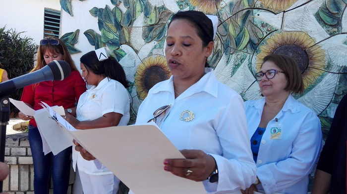 Kenia Jeréz González, vicepresidenta municipal de la Sociedad Cubana de Enfermería en Manzanillo // Foto Eliexer Peláez
