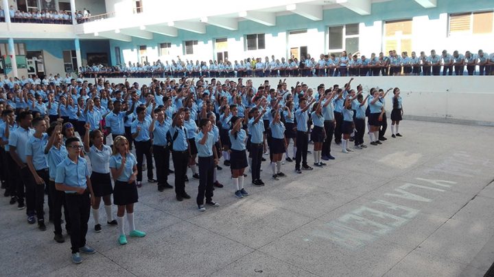 "Juramos, cumplir con las tareas que nos asigne la máxima dirección del país, cumplir con nuestros principal deber el estudio" // Foto Marlene Herrera