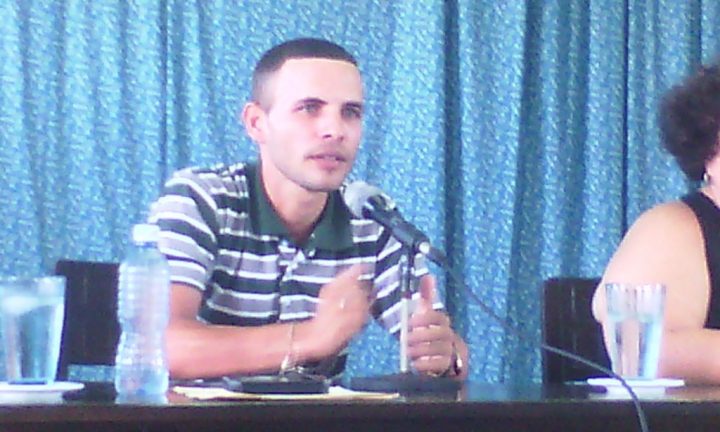 Andy Luis Romero Castro presidente del Movimiento Juvenil Martiano // Foto Lilian Salvat