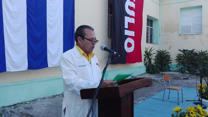 Jorge Luis Trujillo Ávila, secretario general del comité provincial del Sindicato de la salud en la provincia // Foto Marlene Herrera