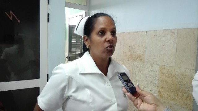 Yamilé García, licenciada en enfermería y jefa de la sala 3 A // Foto Marlene Herrera