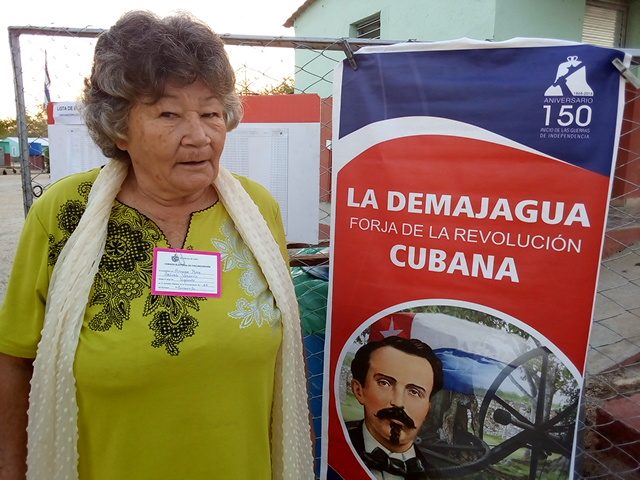 Amanda Arévalo Verdecia, suplente del colegio electoral // Foto Eliexer Peláez