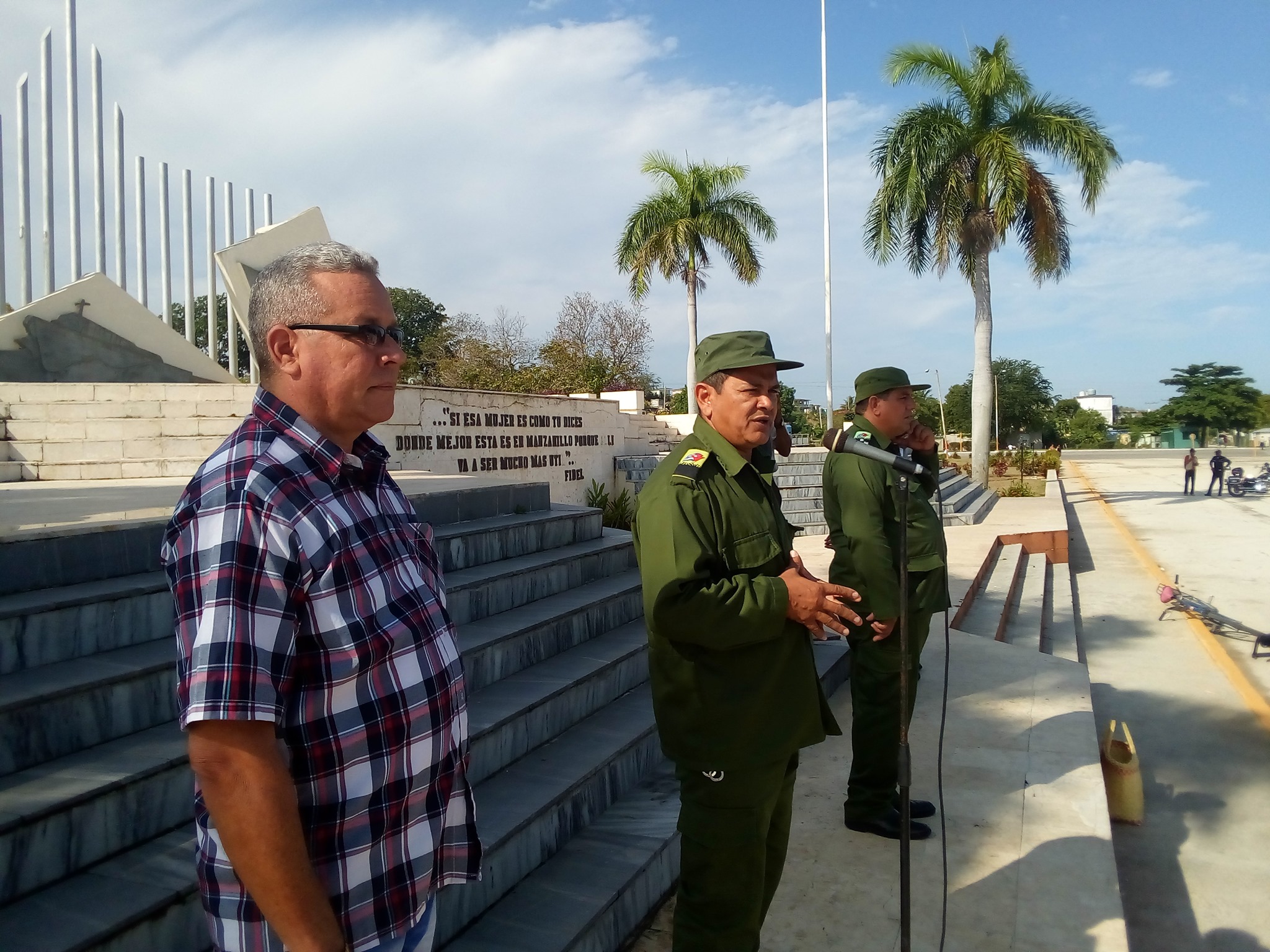 Máximos dirigentes del municipio en la realización del ejercicio Meteoro 2019 // Foto Eliexer Peláez