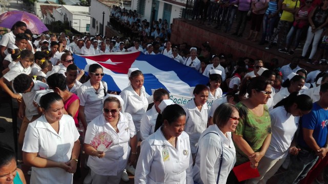 Enfermeras que conmemoraron su día internacional // Foto Marlene Herrera