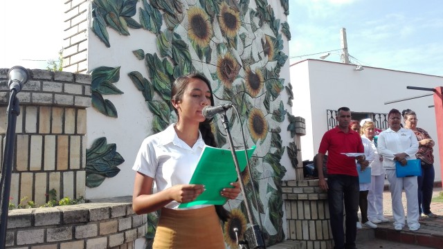 Katheryn Leyva Ladrón de Guevara, del octavo grado de la Escuela Secundaria Básica Bartolomé Masó // Foto Marlene Herrera