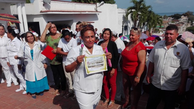 Enfermera Digna, Ana María Santana Paneque, del Hospital Clínico Quirúrgico Celia Sánchez // Foto Marlene Herrera