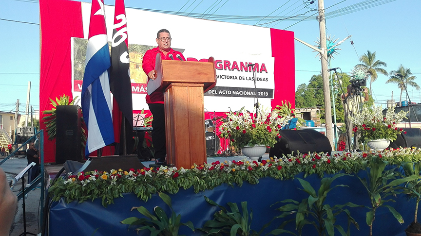 Calixo Santiesteban, primer secretario del Partido en Manzanillo // Foto Marlene Herrera