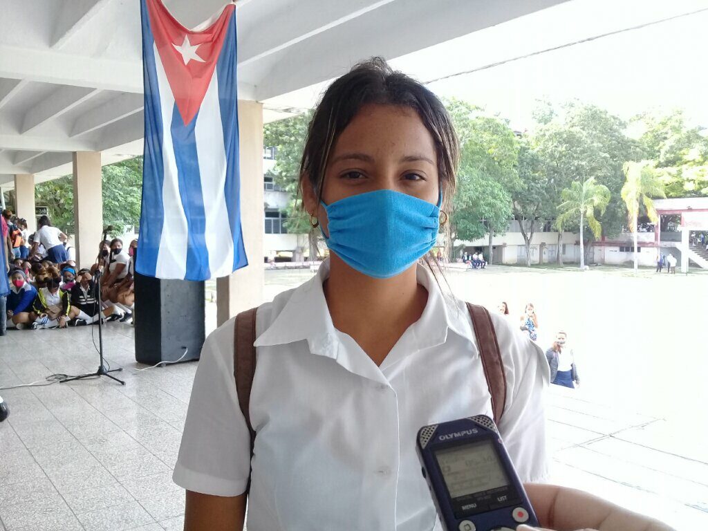 Estudiante Yudaris Guerrero Valdés de la especialidad de Maestro de Educación Especial // Foto Denia Fleitas Rosales