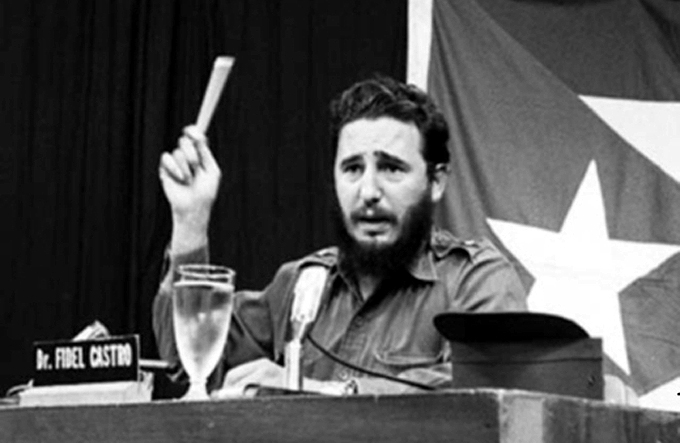 Fidel Castro durante el discurso conocido como Palabras a los intelectuales”.