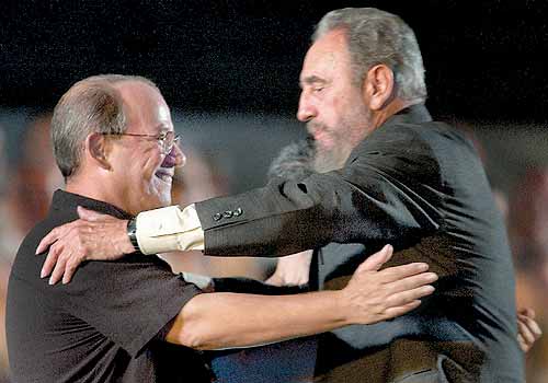 Fidel Castro y Silvio Rodríguez