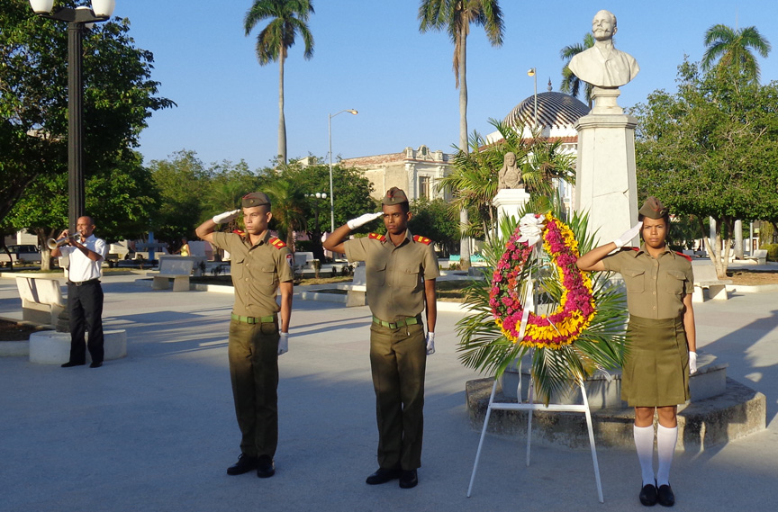 Homenaje a Maceo al comienzo de la Operación Tributo // Foto Marlene Herrera