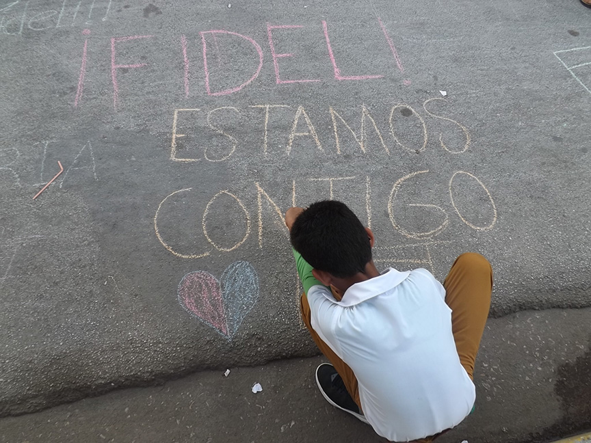 Continúa homenaje a Fidel en Manzanillo // Foto Eliexer Peláez