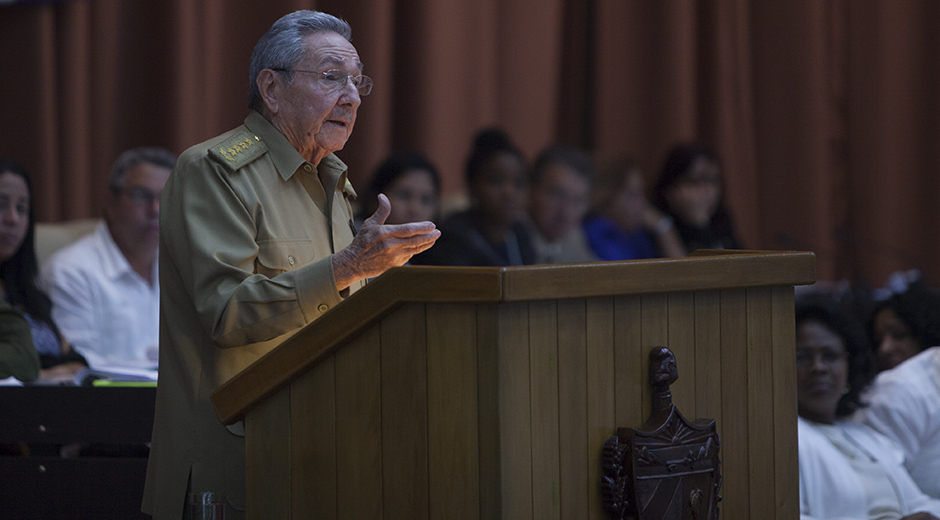 El Presidente cubano Raúl Castro Ruz en el plenario de la Asamblea Nacional. Foto: Ladyrene Pérez/ Cubadebate