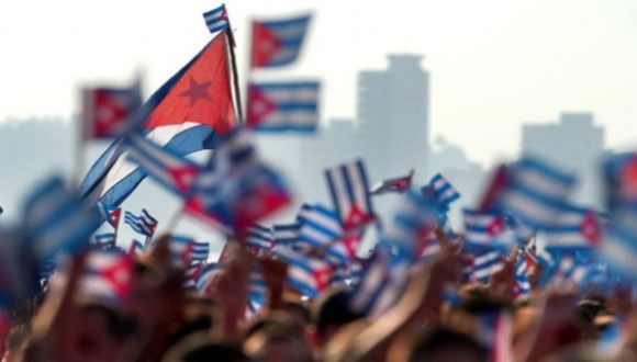 Banderas cubanas. Foto: Archivo.