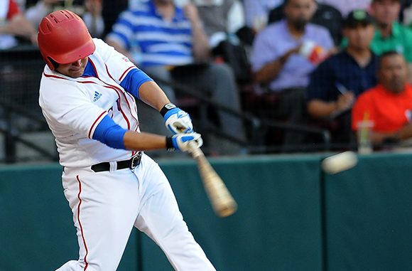 Carlos Benítez (CUB), durante el juego entre los Alazanes de Granma y los Águilas de Mexicali, correspondiente al último juego de la fase de grupos de la LIX Serie del Caribe de Béisbol, en el estadio de los Tomateros de Culiacán, México, el 5 de febrero de 2017. Foto: Ricardo López Hevia.