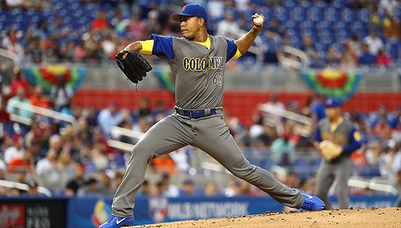 José Quintana lanzó sin permitir jit ni carreras durante cinco entradas y dos tercio frente a Estados Unidos. Foto: @WBCBaseball.