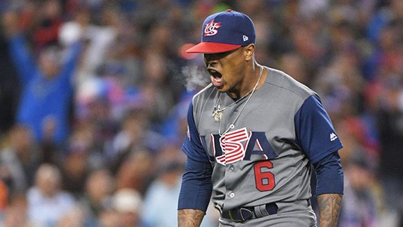 El abridor, Marcus Stroman, fue elegido el MVP de la final. Foto: WBCBaseball/ Twitter.