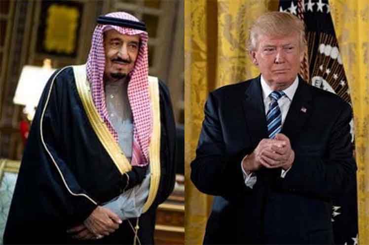 El rey Salman bin Abdulaziz de Arabia Saudita conversó con el presidente de Estados Unidos, Donald Trump // Foto PL