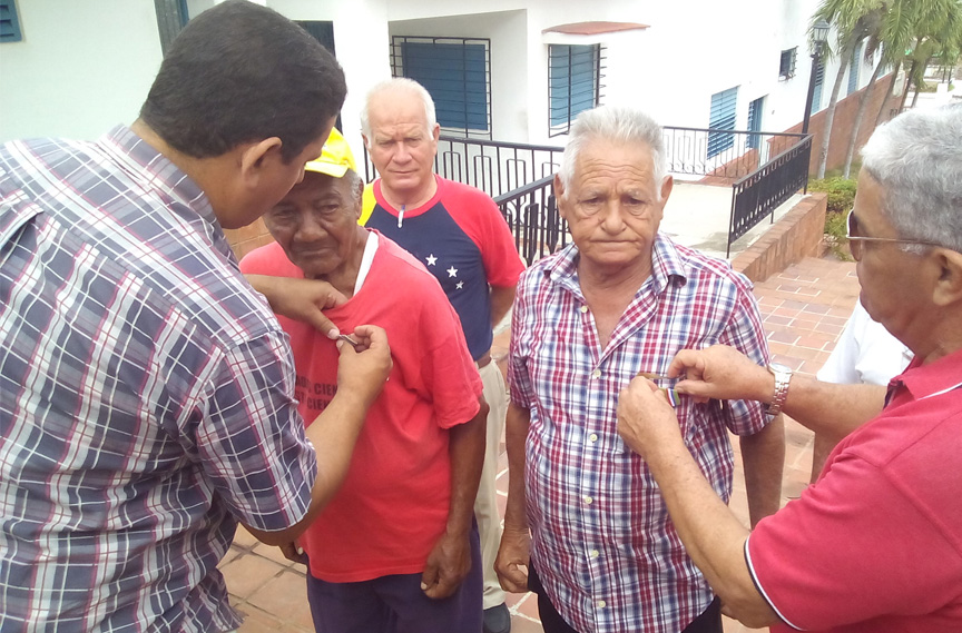 Los combatientes manzanilleros Pablo Reyes Pelegrino y Pedro Guerra Pérez // Foto José Ortiz Benet