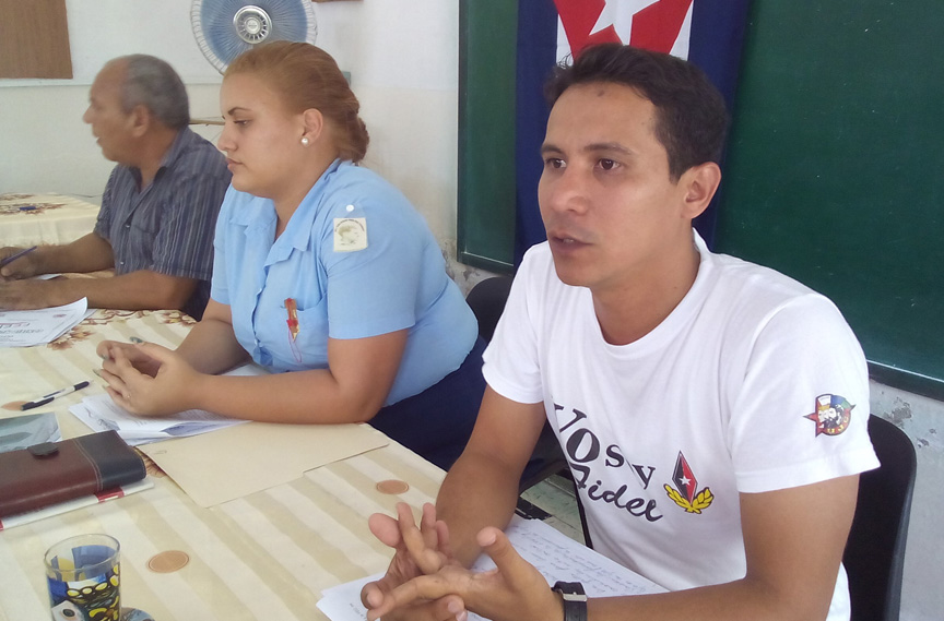 Reinier Beltrán Sánchez, primer secretario de la Unión de Jóvenes Comunistas (UJC) // Foto Eliexer Peláez