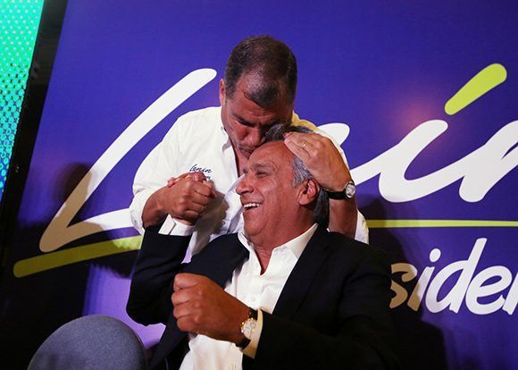 Rafael Correa con Lenín Moreno