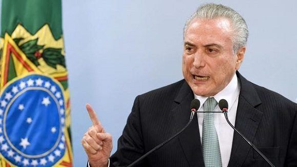 Temer reiteró su disposición a continuar al frente del gobierno durante un diálogo con corresponsales celebrado en San Pablo. Foto: ANSA.