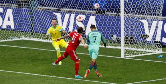 En el minuto 8′, Cristiano Ronaldo anotó el único gol del partido Portugal-Rusia de la Copa Confederaciones. Foto: Reuters.