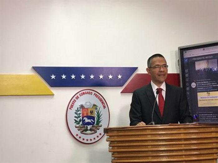 Ernesto Villegas, ministro venezolano de Comunicación e Información. Foto: Tomada de Twitter