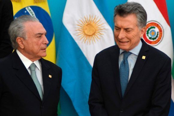 Temer y Macri. Foto: AFP.