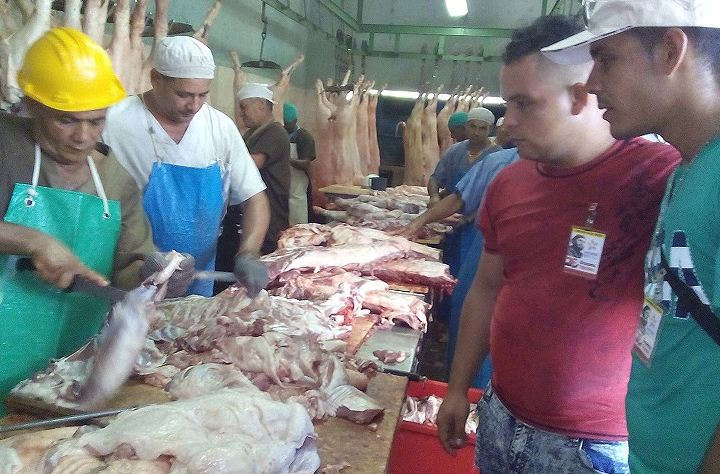 Una visita a la Unidad Empresarial Básica cárnica Raúl Chacón Jorge // Foto Eliexer Peláez