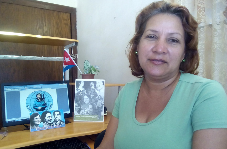 Caridad Molina Rondon, Secretaria general de la FMC // Foto Eliexer Peláez