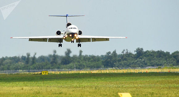 Yak-42D, el avión ruso que genera nubes. Foto: Sputnik.