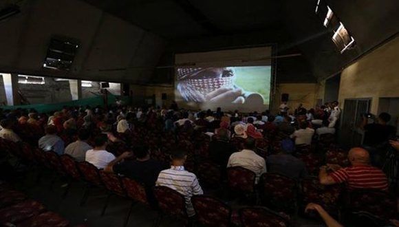 “Tenemos que vivir como seres humanos, con cines, espacios públicos, parques”, dijo un asistente al evento. Foto: Palestinaliberation.com

