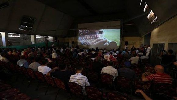 “Tenemos que vivir como seres humanos, con cines, espacios públicos, parques”, dijo un asistente al evento. Foto: Palestinaliberation.com